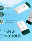 Rataplan Minari Calming Oil Control Sun Stick SPF 50+ PA++++ - Korean Sunscreen Stick for Face, Matte Sunscreen for Oily Skin, Reef Safe, Broad Spectrum, No White Cast, Korean Skincare