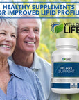 Well of Life Heart Restore: 60 Veg Capsules Helps Healthy Cholesterol, Triglyceride, Homocysteine & CRP Levels Within Normal Range : Made in USA, GMP Certified, Non-GMO