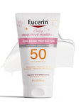 Eucerin Sun Sensitive Mineral Baby Sunscreen Lotion SPF 50 with Zinc Oxide Protection, Hypoallergenic Mineral Sunscreen for Babies, Tear Free and Fragrance Free, 4 Fl Oz Tube