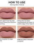 evpct 2Pcs Nude Brown Lip Liner and Matte Lipstick Makeup Sets, Vegan Lipstick Lip Liner and Gloss Stain Set Long Lasting Waterproof labiales mate 24 horas originales matte larga duracion 24 27#