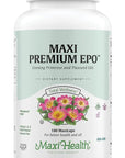 Maxi-Health Evening Primrose and Flax Seeds Oil Softgels - Vegan Omega 3 6 9 Supplements for Healthy Skin, Hair, and Joints - Kosher Certified, Organic Evening Primrose Oil Softgels, 180 Count