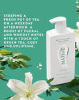 Native Moisturizing Body Wash Contains Naturally Derived Ingredients | For Women & Men, Sulfate, Paraben, & Dye Free Leaving Skin Soft and Hydrated | Lily Milk & White Sage 18 oz
