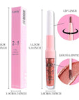 Kaely 2-in-1 Copper Metallic Lipstick and Lip Liner, Shimmer Liquid Metallic Lipsticks for Women, Glitter Lip Gloss Stain Long Lasting Waterproof Smudge Proof 24 Hour, Vegan Makeup, 20