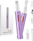 AHHFEI Rechargeable 5 in 1 Ear and Nose Hair Trimmer for Women, 2025 Professional Painless Eyebrow & Facial Hair Trimmer with Powerful Motor and Dual-Edge Blades Easy Cleansing