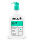 AmLactin Calm & Renew Lotion, 14.1 oz - Therapeutic Body and Face Moisturizer for Sensitive Skin - Exfoliator and Body Lotion for Dry Skin with Lactic Acid AHA and Soothing Ginger Root