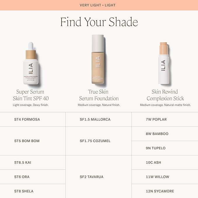 ILIA - Skin Rewind Complexion Stick - Foundation + Concealer + Skincare | Non-Toxic, Vegan, Cruelty-Free, Clean Makeup (12N - Sycamore, 0.35 oz | 10 g)