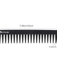 HYOUJIN 601 Black Carbon Wide Tooth Comb Detangling Comb Detangler Hair Comb for Long Wet hair Hair Straighten Curly Hair 230℃ Heat Resistan