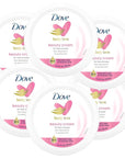 Dove Nourishing Body Care, Face, Hand, and Body Beauty Cream for Normal to Dry Skin Lotion for Women with 24-Hour Moisturization, 6-Pack, 5.07 Oz Each Jar