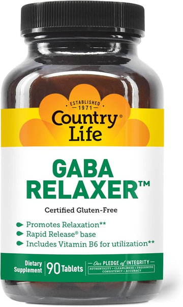 Country Life Gaba Relaxer, Rapid Release - 90 Tablets