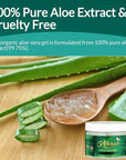 Allurials 99.75% Pure & Organic Aloe Vera Gel - Made in USA, Clinically tested & Dermatologist approved, Hydrates & Heals Dry & Damaged Skin & Hair- 12 Oz