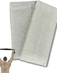 Terra Distribution Exfoliating Washcloth [Designed in Japan] - Rough Textured Extra Long (47.24 inch) Towel for Scrubbing and Dead Skin Removal, Loofah Alternative (2pcs Set(Grey))