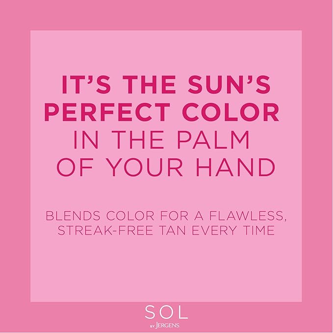 Jergens SOL Self Tanner Applicator Mitt, Flawless, Streak-free Tanning Blender Glove, Sunless Tanning, Reusable Tanning Mitt Protects Hands, All Skin Tone