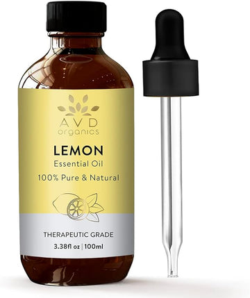 Lemon Essential Oil for Skin | 100% Pure and Natural | Therapeutic Grade Lemon Oil | Perfect for Diffuser & Aromatherapy | 3.38 fl. Oz