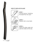 Eyebrow Razor with 6 Blades & Travel Case – Face Razors for Women & Men, Eyebrow Trimmer Shaper with Precision Cover, Facial Shaver & Dermaplaning Tool for Smooth Skin (Black)