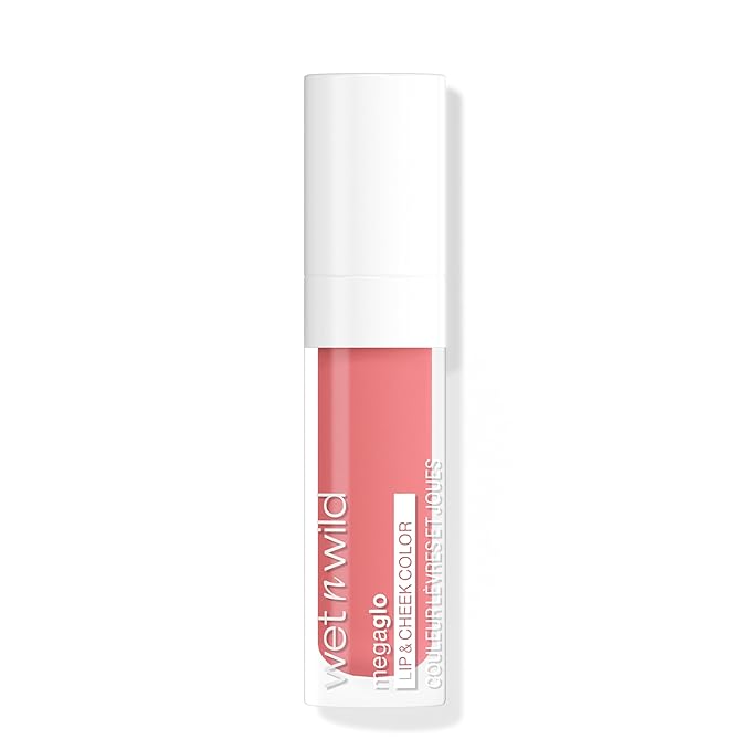 wet n wild Mega Glo Lip & Cheek Color, Creamy Rosy Stain, Buildable Multi-Use Soft Matte Finish, Vegan & Cruelty-Free - Rosy Romance