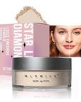 AKARY White Translucent Setting Powder, Shimmer Finishing Powder