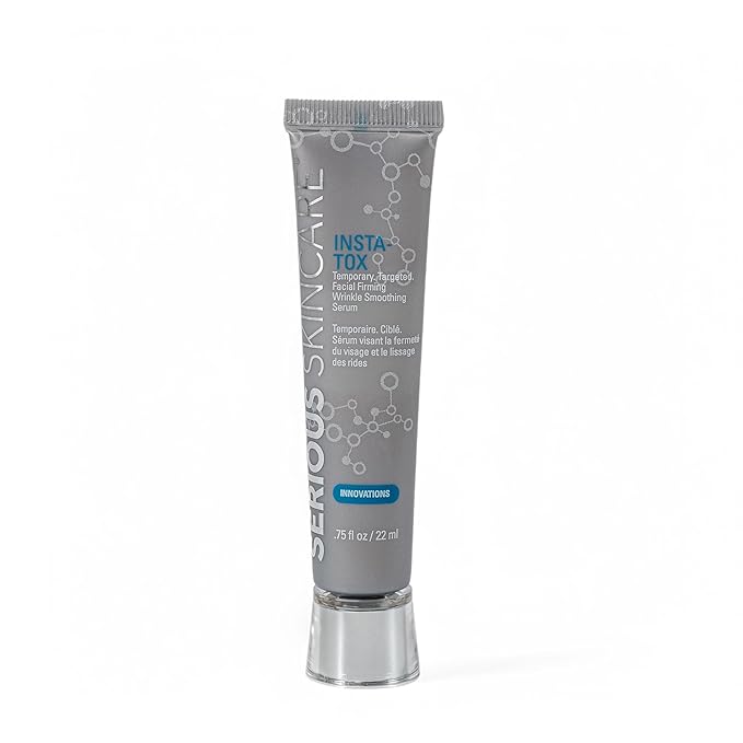 Serious Skincare - INSTA-TOX Instant Line and Wrinkle Filler Face Serum - Firm and Smooth Fine Lines, Deep Wrinkles and Pores - Temporary Skin Tightener - .75 oz