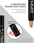 evpct Beige Gold Shimmer Cream Eye Shadow Brightener Sticks Set for Eyes, Gold Shimmery Matte Pencil Eye shadow Applicator Stick Pen Palette Makeup Waterproof sombras en crema para ojos 15#