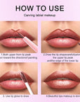 evpct Copper Metallic Glitter Lip Liner and Lipstick Combo Lip Gloss Stain Set Makeup for Women Long Lasting Waterproof 24, Bronze Gold Mocha Metallic Shimmer Frosted Iridescent Glossy Liquid Lipstick