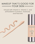 BODYOGRAPHY - NATURAL FINISH Foundation (Light #130): Oil-Free Gluten-Free, Paraben-Free