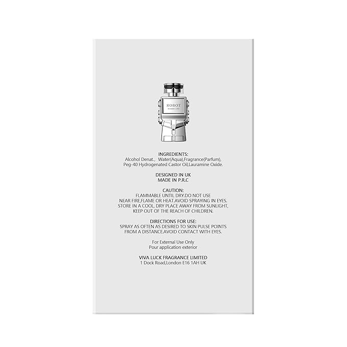 Hybrid & Company Robot Homme City For Men Eau De Parfum Vaporisateur Natural Spray 3.4 Fl Oz