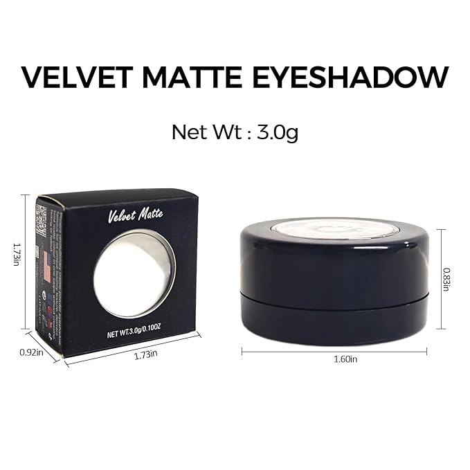 Erinde Single Dark Purple Red Matte Eyeshadow Palette, High Pigment, Long Lasting, Intense Color, Neutral Nudes Naked Matte Pressed Powder Eye Shadow Palette