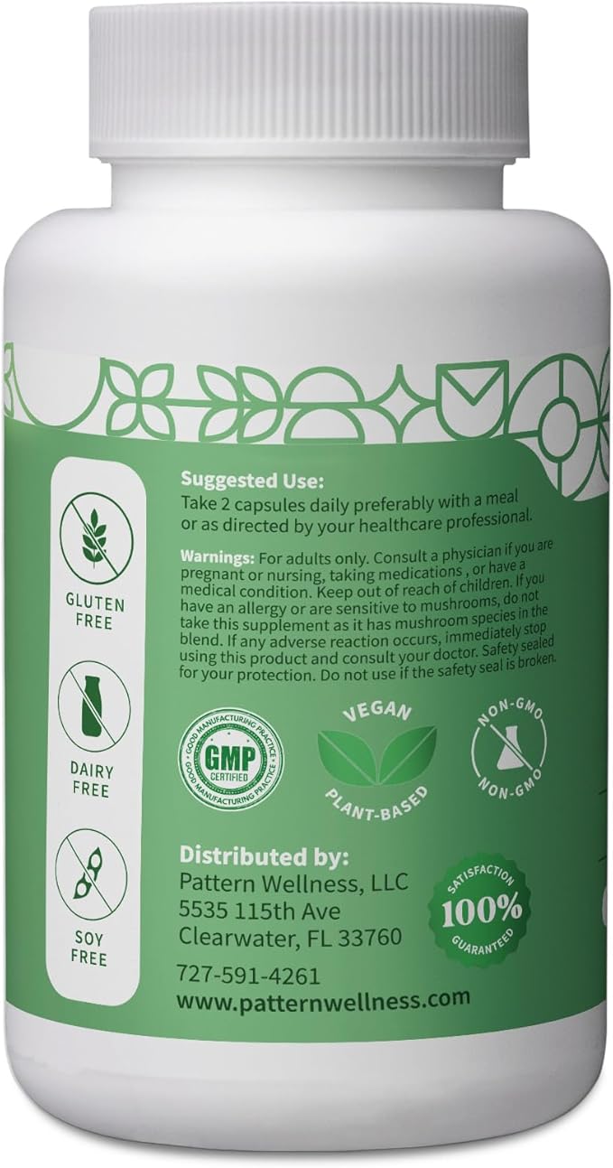 Pattern Wellness Cognitive Complex Supplement - Enhance Memory, Focus, and Clarity - Brain Health Support - 60 Vegetarian Capsules