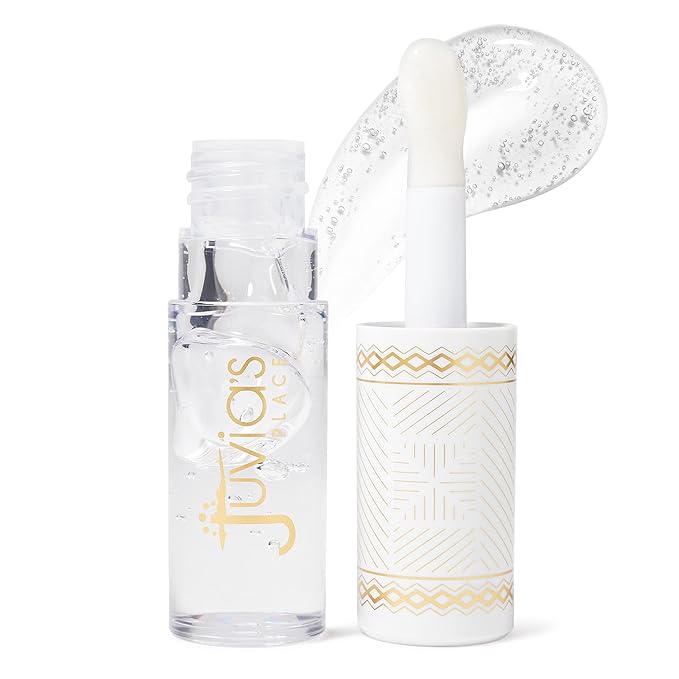 Juvia's Place Magic Lip Oil - White Peach - Smooth, Hydrating w/Vitamin E for Soft, Glossy, Juicy Lips - Infused with Fruit Extracts - Tinted, Shimmering, Lightweight & Non-sticky Lip Oil for Summer