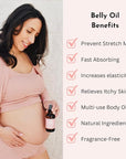 Belly Bundle by Irene Organics - Organic Belly Butter and Oil for Pregnancy Stretch Mark Prevention and Treatment - Award Winning Skincare For Pregnancy and Postpartum - Mother's Day Gift Set (Small)