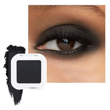 Matte Single Eye Shadow Palette Makeup, Matte Black Monochrome Eyeshadow For Older Women, Mini Pressed Monochrome Pigmented Waterproof Sombras Para Ojos,Vegan, Talc, Paraben&Cruelty Free, 07
