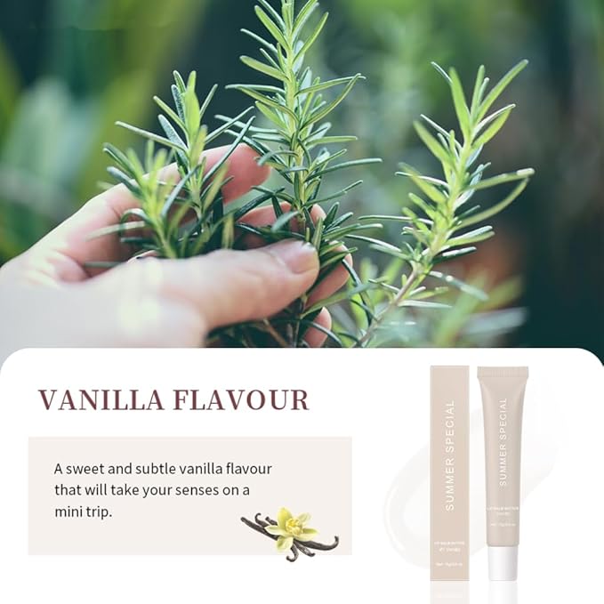 Summer Hydrating Lip Butter Balm Set - Ultra-Nourishing with Shea & Olive Butter，Soothes & Repairs Dry Lips, Non-Sticky Long-Lasting Moisture(Vanilla &Cake,Pack of 2)