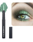 Bright Green Eyeshadow Stick Makeup, Smooth Cream Shimmer Eye Shadow Pencil, Waterproof Hypoallergenic Long Lasting Crayon, Glitter Primer Palette Eyeliner