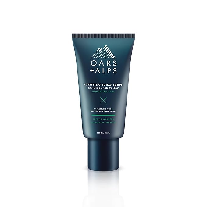 Oars + Alps Purifying Scalp Scrub and Anti-Dandruff Exfoliator, Made with Exfoliating Ingredients to Refresh Skin, Alpine Tea Tree Scent, 3.75 Fl Oz
