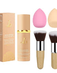 Match Foundation 4-in-1 with SPF 50 : Color Changing Foundation Medium Spectrum with 2 Brushes and 2 Cosmetics Sponge - Moisturizing & Concealer Face Makeup for All Skin Types