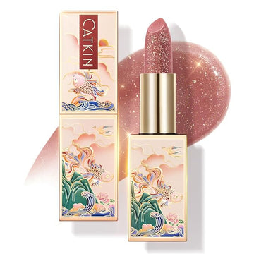CATKIN Tinted Lip Balm Glitter Lip Stain Ultra Hydrating Lip Moistrurizer Lip Care with Vitamin E Nourishing For Cracked & Dry Lips 0.12 oz C15 Destiny - Wine Red