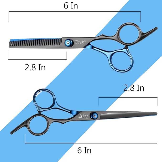 Hair Cutting Scissors Hair Shears Set, Fcysy Professional Barber Shears Thinning Scissors Kit for Haircutting, Hairdressing Shears Salon Accessories for Women Men