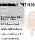 evpct Glitter Shimmer Sparkle Eyeshadow Palette Makeup for Green Blue Eyes, Pearl White silver Glitter Shimmer Metallic Holographic Multichrome Cream Single Monochrome Iridescent Eye Shadow Makeup