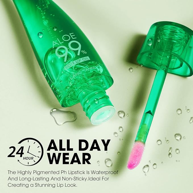 3 Pcs Aloe Vera Lip Gloss Set,Magic Temperature Color Change Lip Gloss Moisturizing Long Lasting Lip Stain Liquid Lipstick Lip Tint for Women