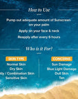 Glow+ Dewy Face Sunscreen with SPF 50+ & PA+++ | Blue Light Protection & No White Cast | Helps Give Glowing Skin with Papaya & Vitamin C | 1.76 Oz/50g