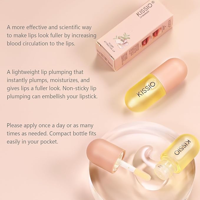 KISSIO Lip Plumper,Natural Lip Plumper 5.5ml