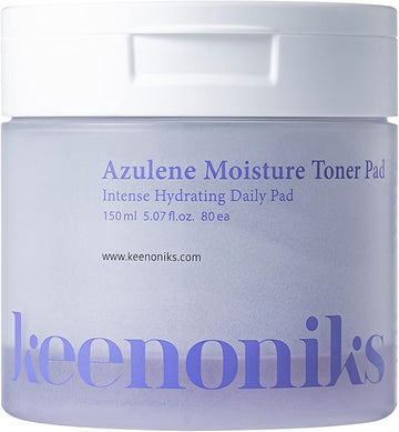 Moisturizing Toner Pads for Face - Azulene Moisturizer Facial Essence & Hydrating Sheet Masks Pads Helps Skin Barrier, Hydrating Skincare for Dry, Sensitive Skin Toner - 80ea (5.07 Oz)