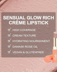 Oulac Beige Lipsticks for Women, Pale Nude Matte Lip Base, Full Coverage Lip Color, Satin Matte Finish, Cream Texture, Hydrating, Infused with Hyaluronic Acid, Vegan & Clean Beauty 4g SG01 Bare