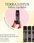 Organic Tallow Lip Balm (5 Pack) - Hydrating With Organic Italian Olive Oil, Pure Grass Fed Tallow, and Beeswax - Long Lasting Lip Therapy (5 Pack, Fresh Mint)