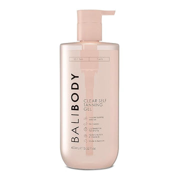 Bali Body Clear Self Tanning Gel – Intensive, Streak-Free Glow | Hydrating with Hyaluronic Acid, Aloe Vera & Vitamin E – Glow Your Own Way Tanning Gel, Fast-Drying, Transfer-Resistant, 400ml