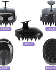 Sosoon Scalp Massager Shampoo Brush, Hair Scalp Scrubber Shower Hair Brush Head Massager for Stress Relax Hair Growth, Dandruff Brush Scalp Exfoliator for Women Men Kids Pets, Black