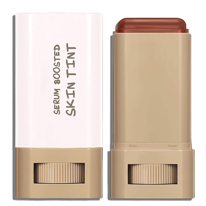 Beauty Balm Serum Boosted Skin Tint, Lightweight Solid Tinted Hydrating Serum Foundation Contour Stick for Women, Sheer to Medium Coverage, Radiant & Dewy Finish for Face Makeup (#02)