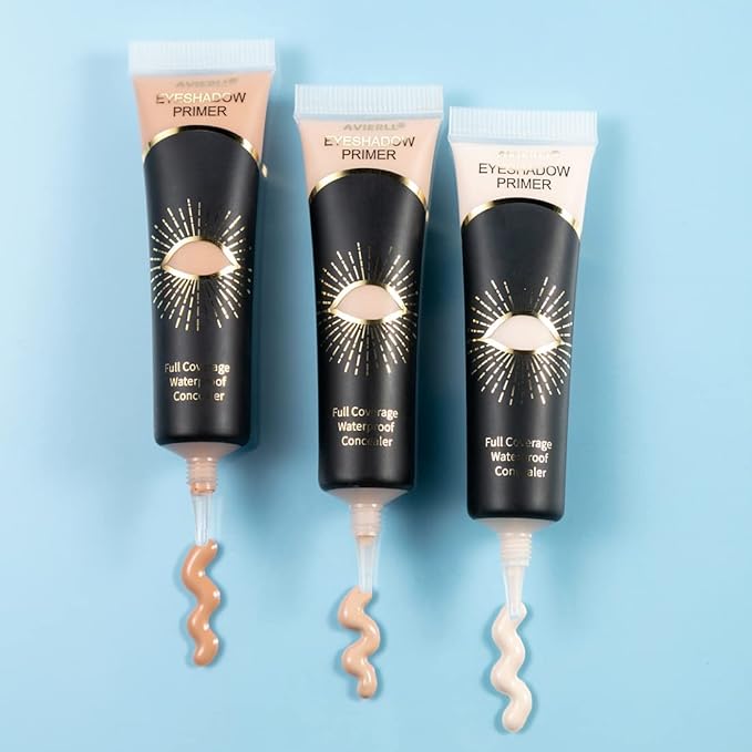 Eyeshadow Primer,Eye Primer,Makeup Primer Long Lasting Cream Eyeshadow Base,Primer Face Makeup,Full Coverage Waterproof Concealer 1 Pens -0.40 fl oz (01_IVORY)