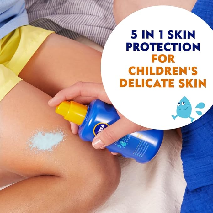 Nivea Sun Children's Sun Spray SPF30 Long Lasting Water Resistant Coloured Spray 200ml