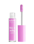 NYX PROFESSIONAL MAKEUP This Is Milky Gloss, Vegan Lip Gloss, 12 Hour Hydration - Lilac Splash (Sheer Baby Purple)