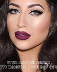 evpct 2Pcs Light Plum Purple Matte Liquid Lipstick Lip Gloss Stain and Retractable Lip Liner Makeup Set for Women Long Lasting Waterproof 24 Hours Lipstick labial mate larga duracion 24 45#